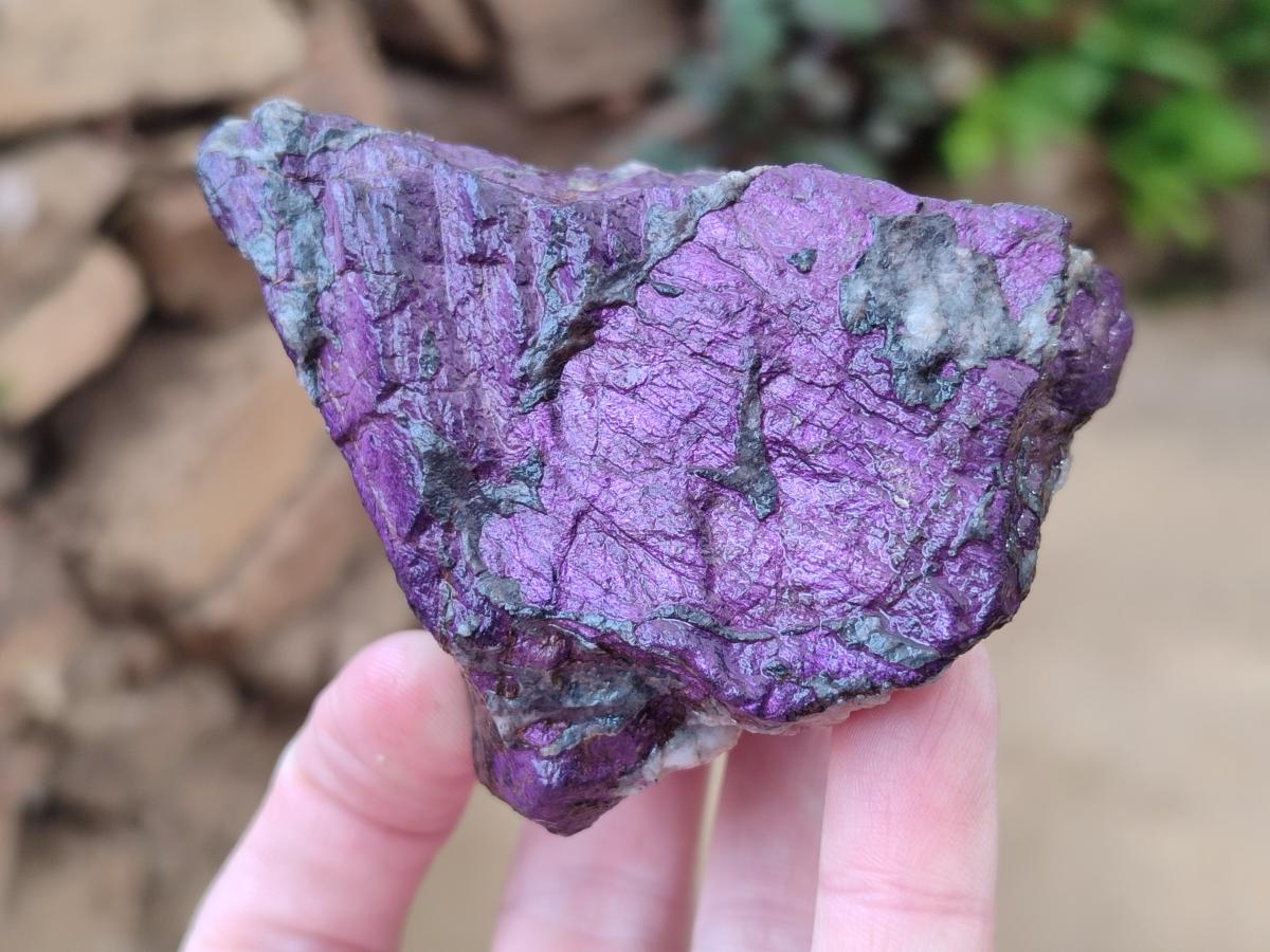 Natural Metallic Cobbed Purpurite Specimens x 6 From Erongo, Namibia - Toprock Gemstones and Minerals 