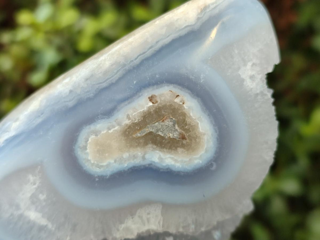 Polished Blue Lace Agate Standing Display Pieces x 4 From Nsanje, Malawi - Toprock Gemstones and Minerals 