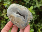 Polished Blue Lace Agate Standing Display Pieces x 4 From Nsanje, Malawi - Toprock Gemstones and Minerals 