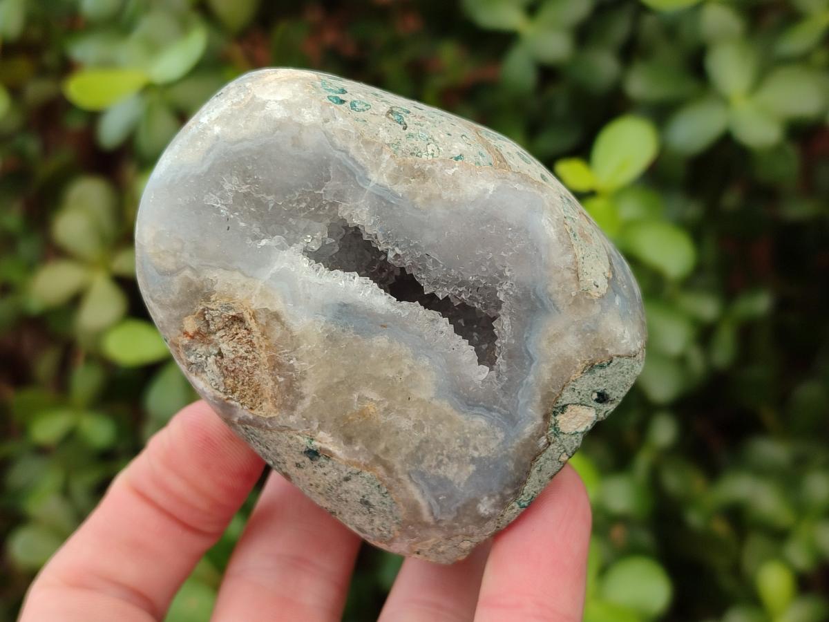 Polished Blue Lace Agate Standing Display Pieces x 4 From Nsanje, Malawi - Toprock Gemstones and Minerals 