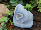 Polished Blue Lace Agate Standing Display Pieces x 4 From Nsanje, Malawi - Toprock Gemstones and Minerals 