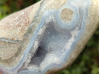 Polished Blue Lace Agate Standing Display Pieces x 4 From Nsanje, Malawi - Toprock Gemstones and Minerals 
