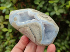 Polished Blue Lace Agate Standing Display Pieces x 4 From Nsanje, Malawi - Toprock Gemstones and Minerals 