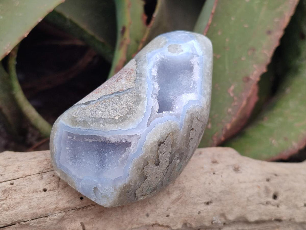 Polished Blue Lace Agate Standing Display Pieces x 4 From Nsanje, Malawi - Toprock Gemstones and Minerals 