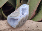 Polished Blue Lace Agate Standing Display Pieces x 4 From Nsanje, Malawi - Toprock Gemstones and Minerals 