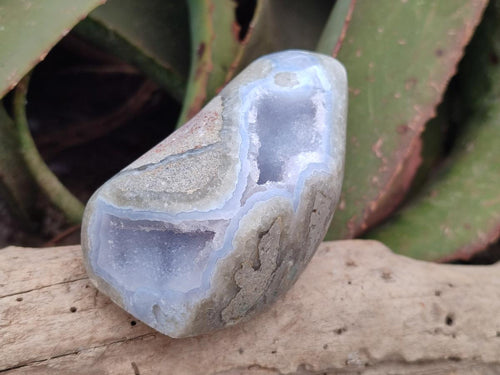 Polished Blue Lace Agate Standing Display Pieces x 4 From Nsanje, Malawi - Toprock Gemstones and Minerals 