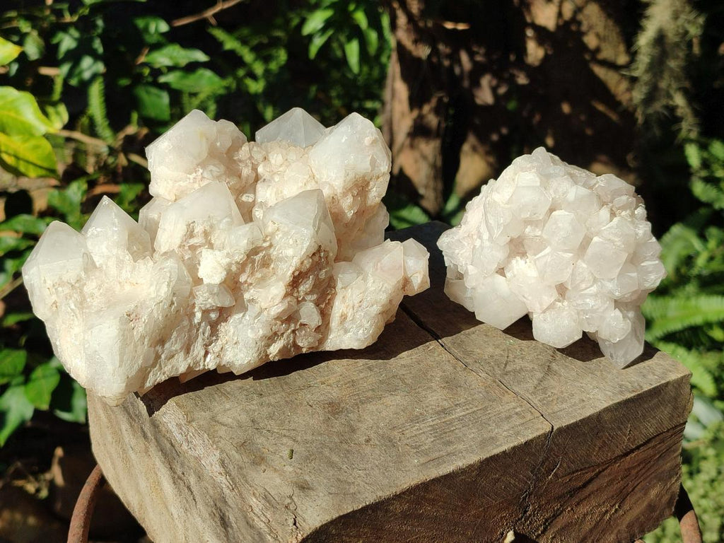Natural Cascading "Anananas" Candle Quartz Clusters x 2 From Antsirabe, Madagascar - Toprock Gemstones and Minerals 