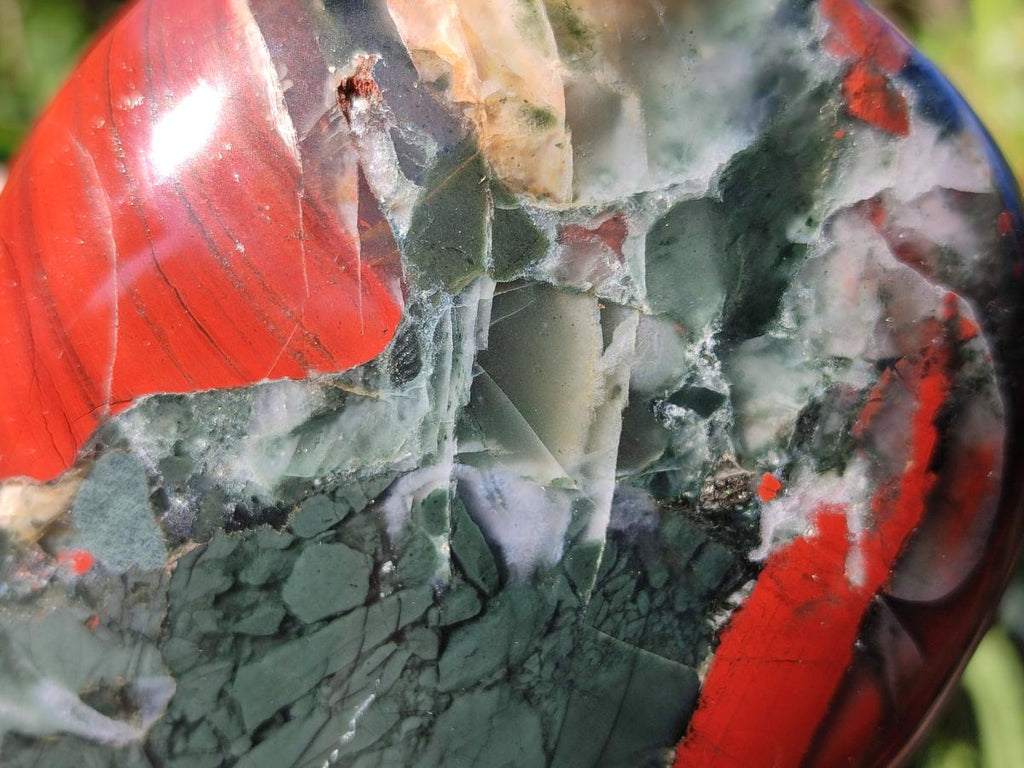 Polished Bloodstone Standing Display Pieces x 2 From Swaziland - Toprock Gemstones and Minerals 