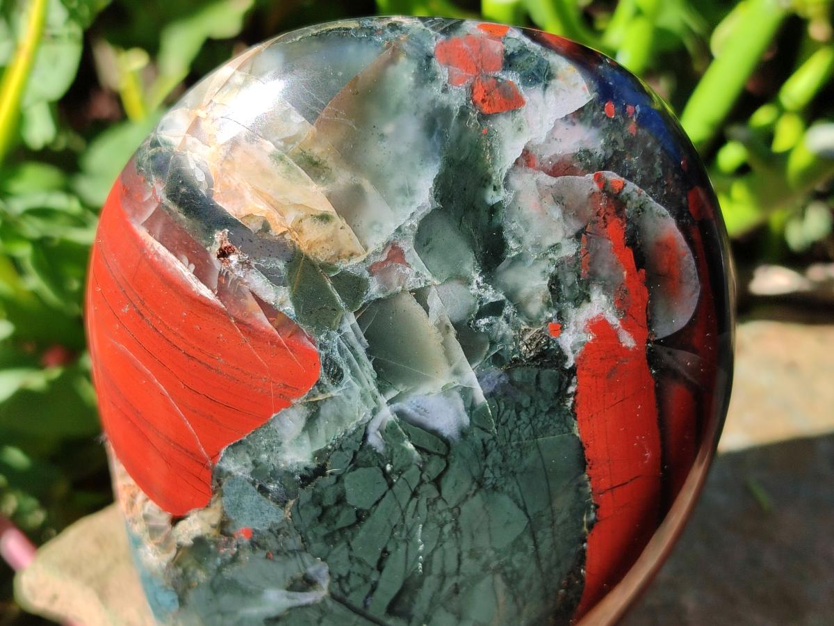 Polished Bloodstone Standing Display Pieces x 2 From Swaziland - Toprock Gemstones and Minerals 