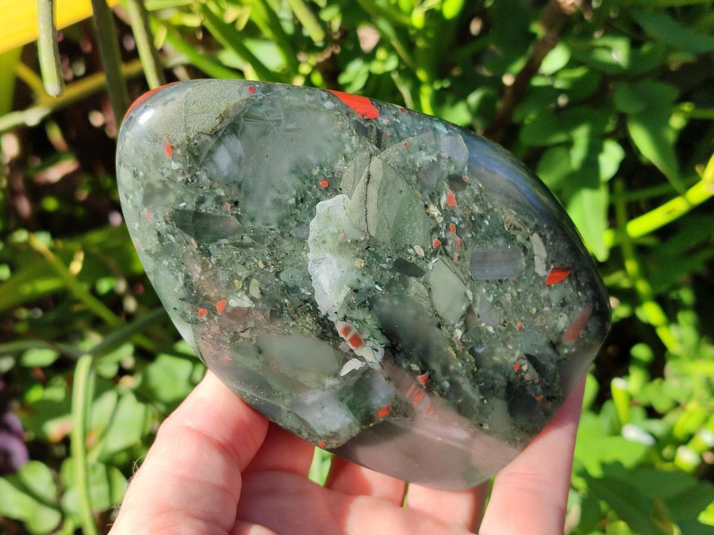 Polished Bloodstone Standing Display Pieces x 2 From Swaziland - Toprock Gemstones and Minerals 