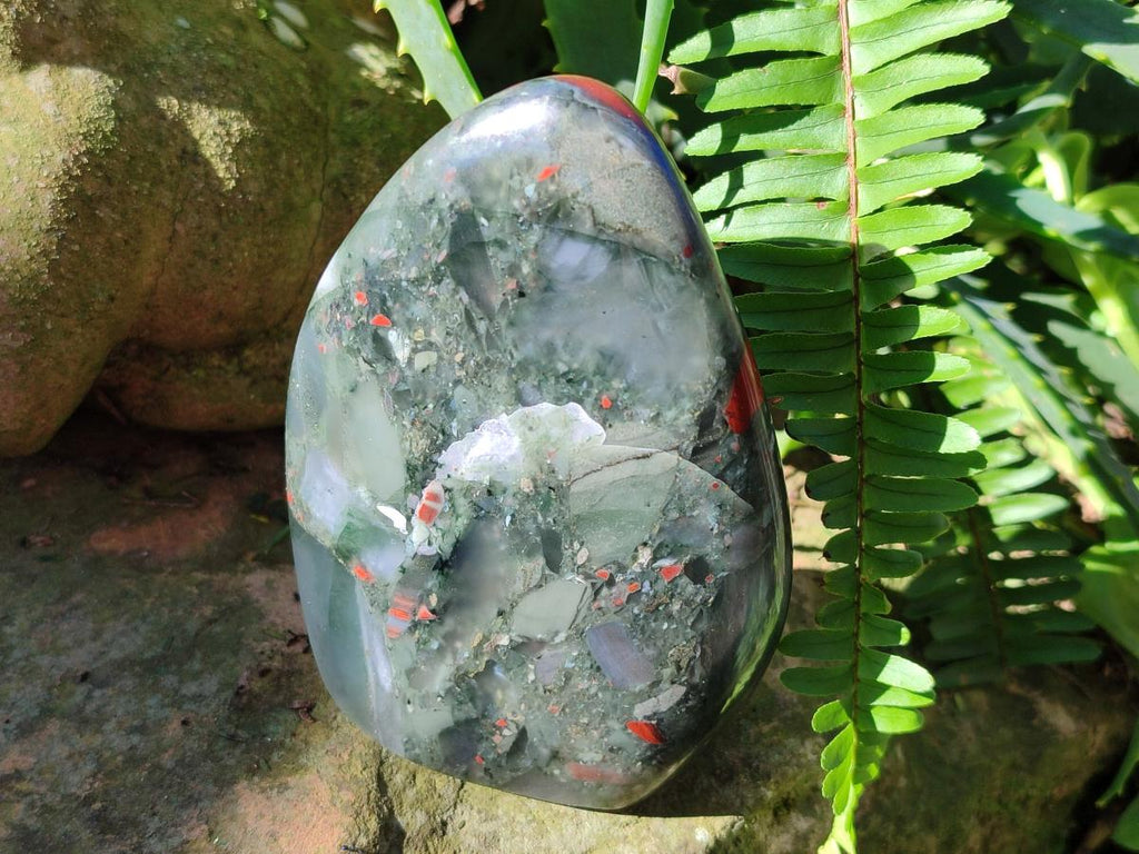 Polished Bloodstone Standing Display Pieces x 2 From Swaziland - Toprock Gemstones and Minerals 