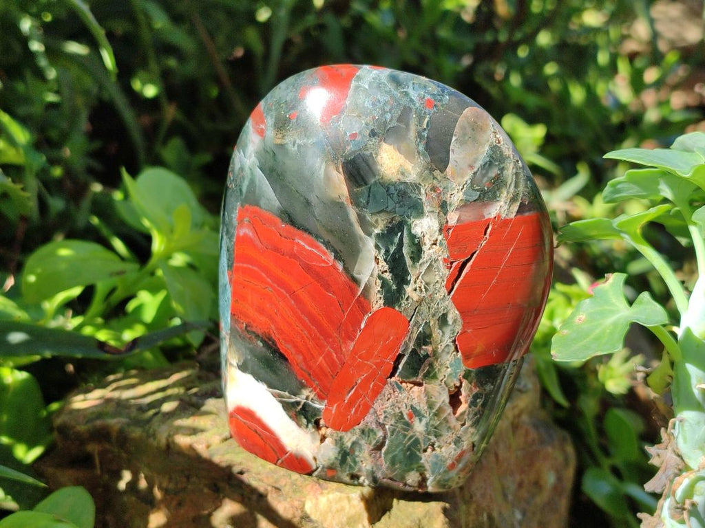 Polished Bloodstone Standing Display Pieces x 2 From Swaziland - Toprock Gemstones and Minerals 