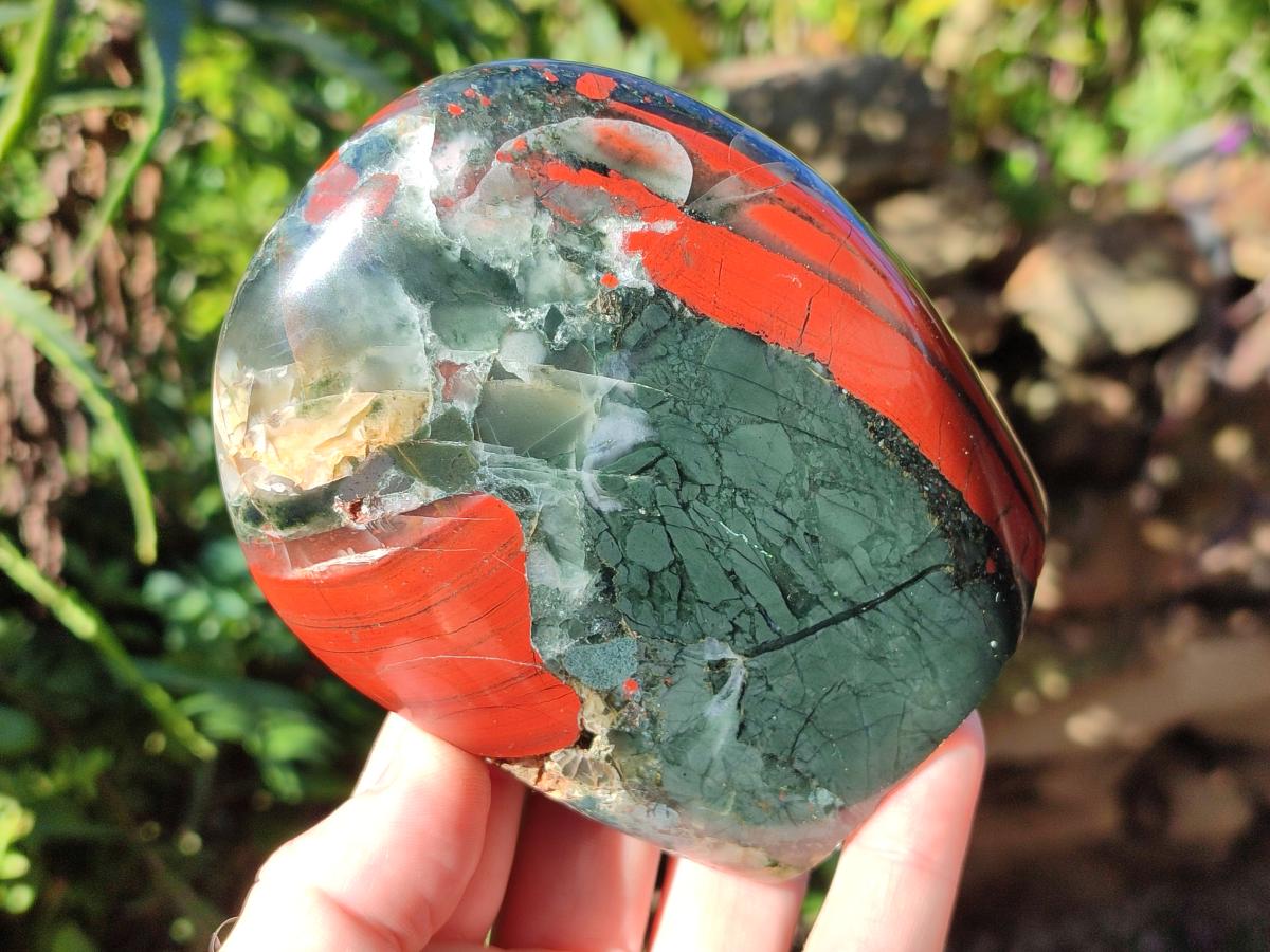 Polished Bloodstone Standing Display Pieces x 2 From Swaziland - Toprock Gemstones and Minerals 