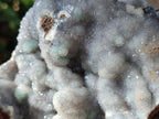 Natural Large Drusy Coated Botryoidal Quartz on Copper Dolomite with Malachite Specimen x 1 From Mindingi Mine, Congo - Toprock Gemstones and Minerals 
