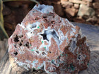 Natural Large Drusy Coated Botryoidal Quartz on Copper Dolomite with Malachite Specimen x 1 From Mindingi Mine, Congo - Toprock Gemstones and Minerals 
