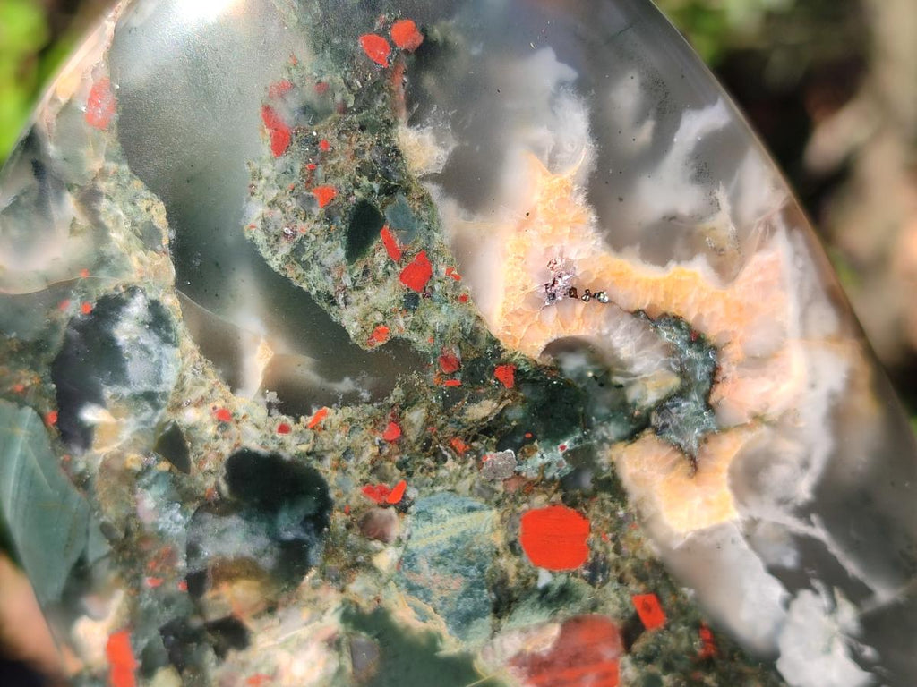 Polished Bloodstone Standing Display Pieces x 3 From Swaziland - Toprock Gemstones and Minerals 