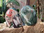 Polished Bloodstone Standing Display Pieces x 3 From Swaziland - Toprock Gemstones and Minerals 