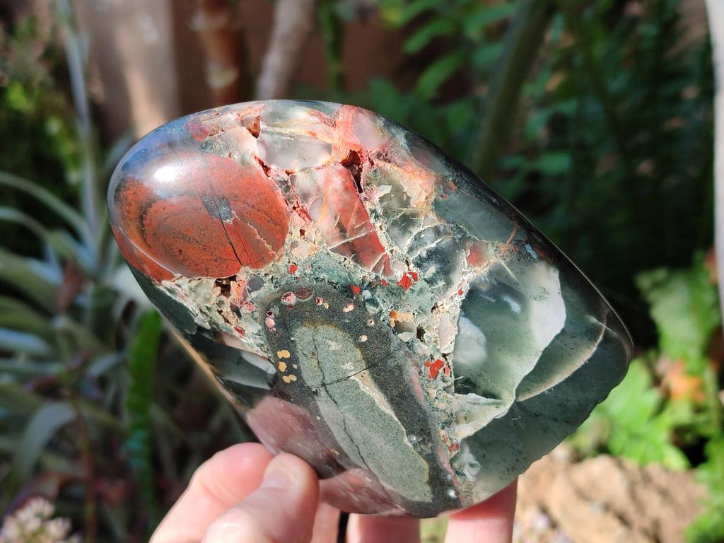 Polished Bloodstone Standing Display Pieces x 3 From Swaziland - Toprock Gemstones and Minerals 