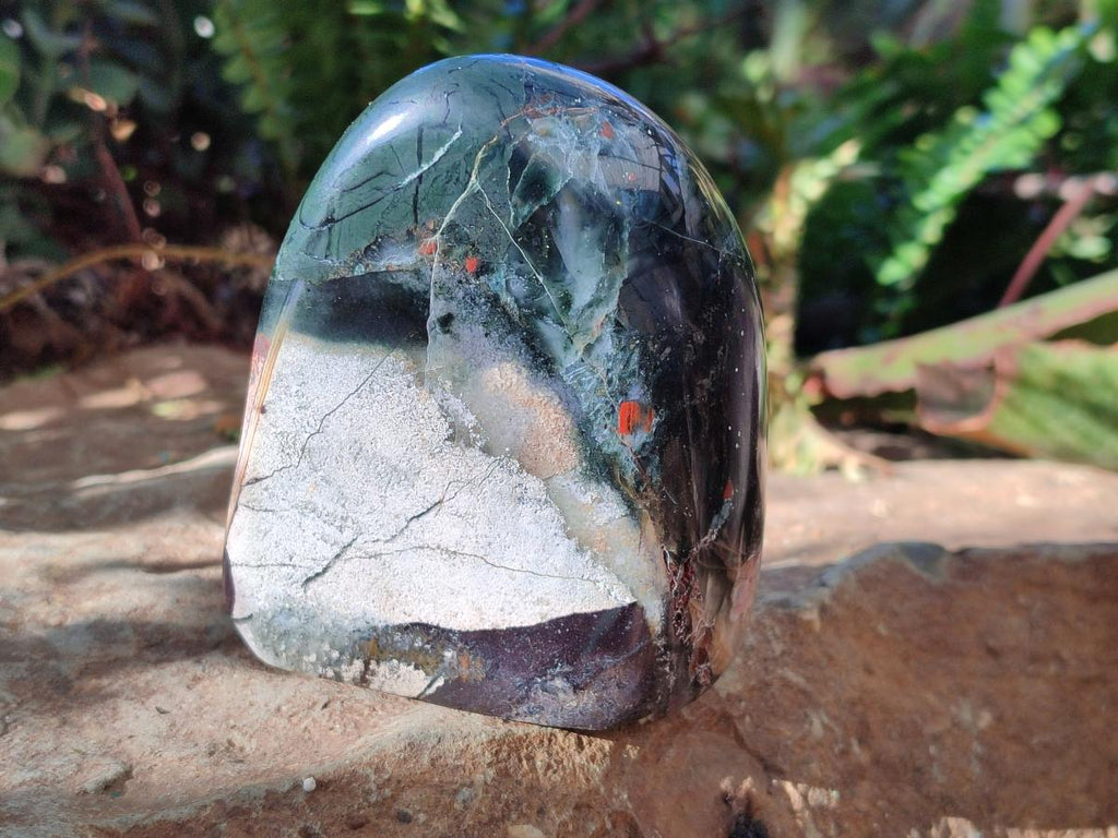Polished Bloodstone Standing Display Pieces x 3 From Swaziland - Toprock Gemstones and Minerals 