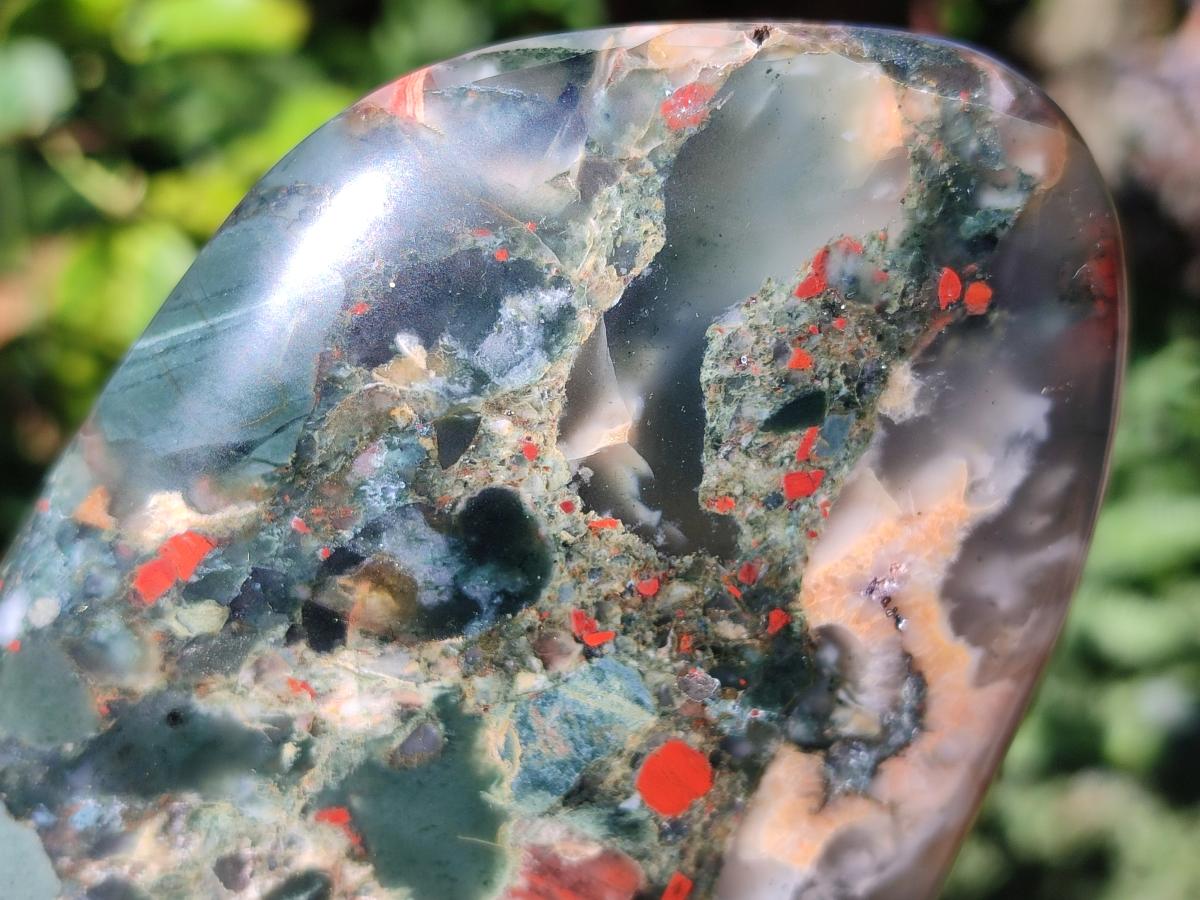 Polished Bloodstone Standing Display Pieces x 3 From Swaziland - Toprock Gemstones and Minerals 