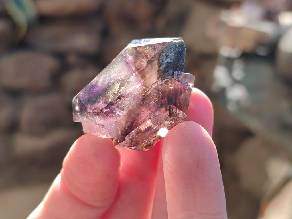 Natural Window Amethyst Crystals x 20 From Chiredzi, Zimbabwe - Toprock Gemstones and Minerals 