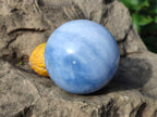 Polished Blue Calcite Spheres x 6 From Madagascar - Toprock Gemstones and Minerals 