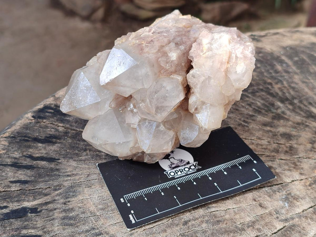 Natural Cascading White Phantom Semi-Smokey Luena Quartz Clusters x 3 From Luena, Congo - Toprock Gemstones and Minerals 