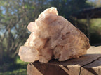 Natural Cascading White Phantom Semi-Smokey Luena Quartz Clusters x 3 From Luena, Congo - Toprock Gemstones and Minerals 