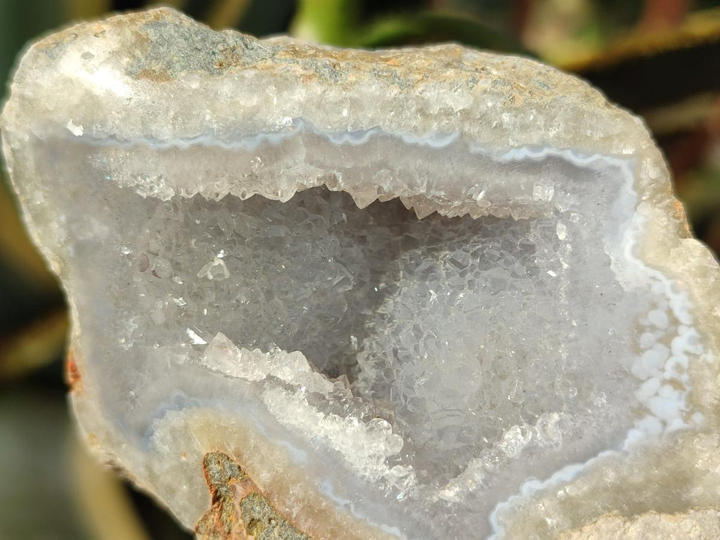 Polished On One Side Blue Lace Agate Geodes x 6 From Nsanje, Malawi - Toprock Gemstones and Minerals 