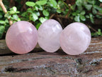 Polished Gemmy Rose Quartz Palm Stones x 20 From Madagascar - Toprock Gemstones and Minerals 