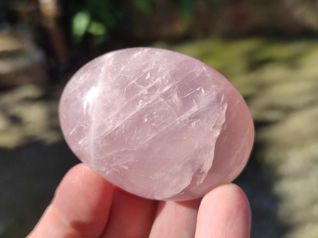 Polished Gemmy Rose Quartz Palm Stones x 20 From Madagascar - Toprock Gemstones and Minerals 