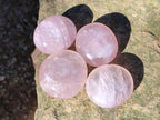 Polished Gemmy Rose Quartz Palm Stones x 20 From Madagascar - Toprock Gemstones and Minerals 