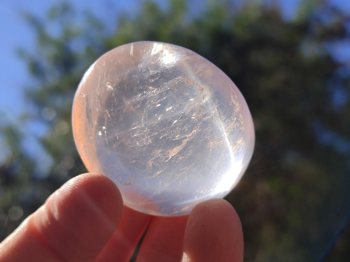 Polished Gemmy Rose Quartz Palm Stones x 20 From Madagascar - Toprock Gemstones and Minerals 