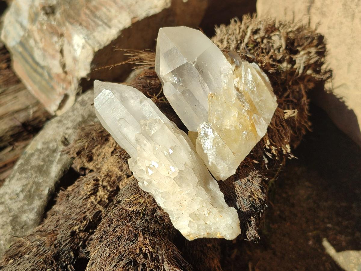 Natural Cascading Sugar Candle Quartz Clusters and Crystals x 24 From Antsirabe, Madagascar - Toprock Gemstones and Minerals 