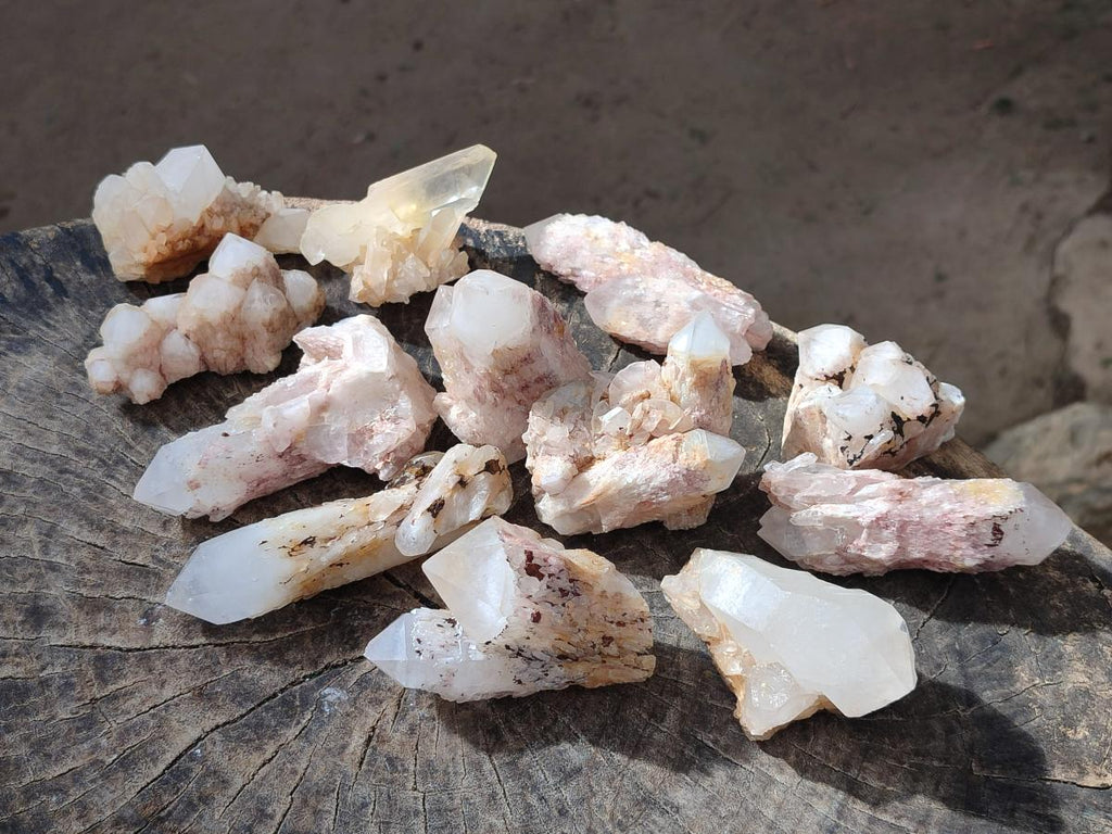 Natural Cascading Sugar Candle Quartz Clusters and Crystals x 24 From Antsirabe, Madagascar - Toprock Gemstones and Minerals 