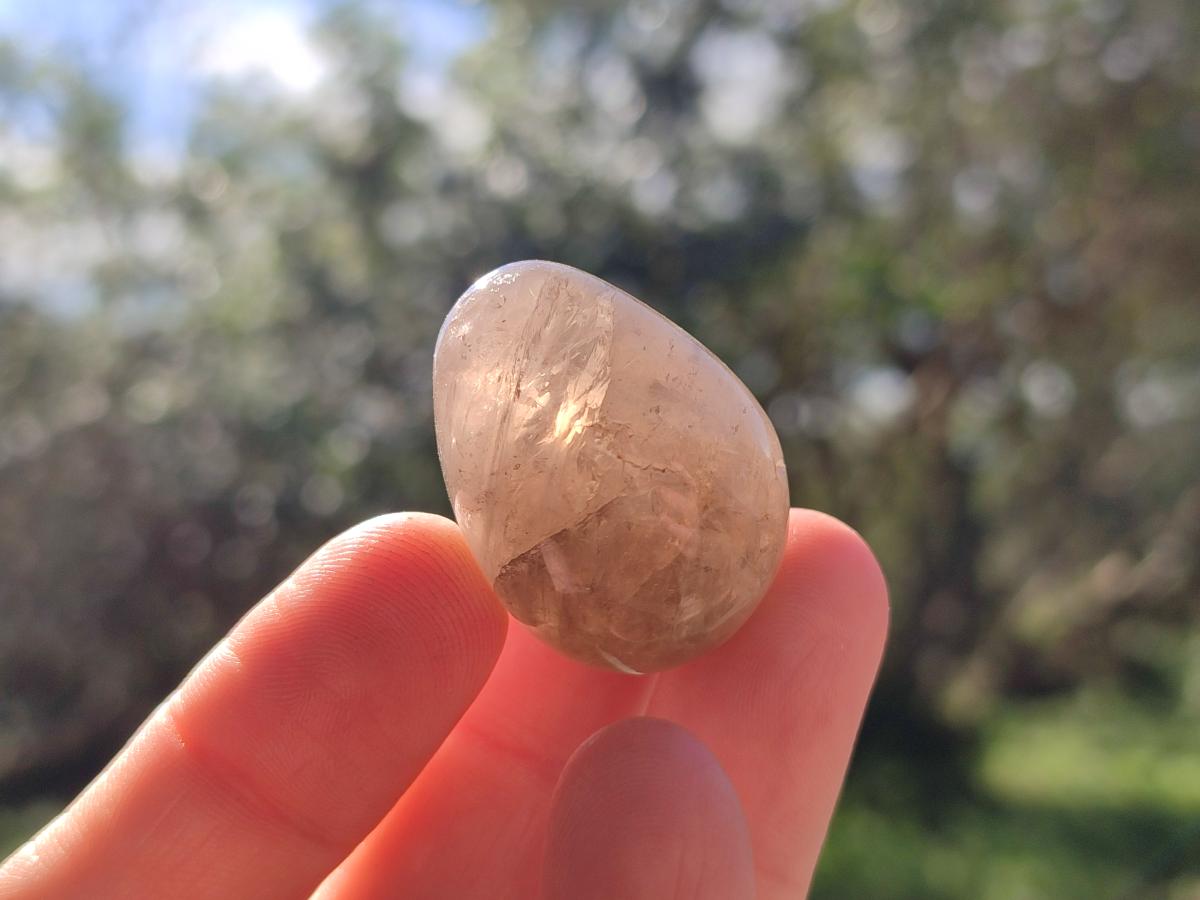 Polished Mini Smokey Window Quartz Eggs x 35 From Madagascar - Toprock Gemstones and Minerals 