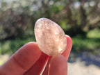 Polished Mini Smokey Window Quartz Eggs x 35 From Madagascar - Toprock Gemstones and Minerals 