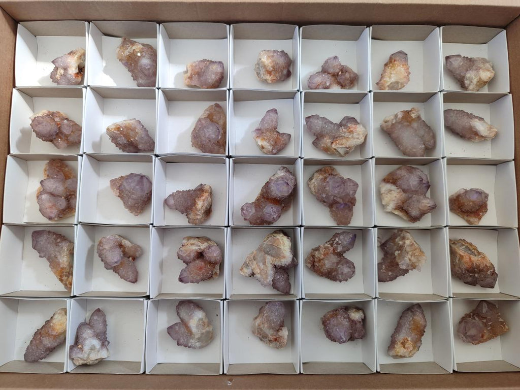 Natural Small Spirit Amethyst Clusters and Crystals x 33 From Boekenhouthoek, South Africa - Toprock Gemstones and Minerals 