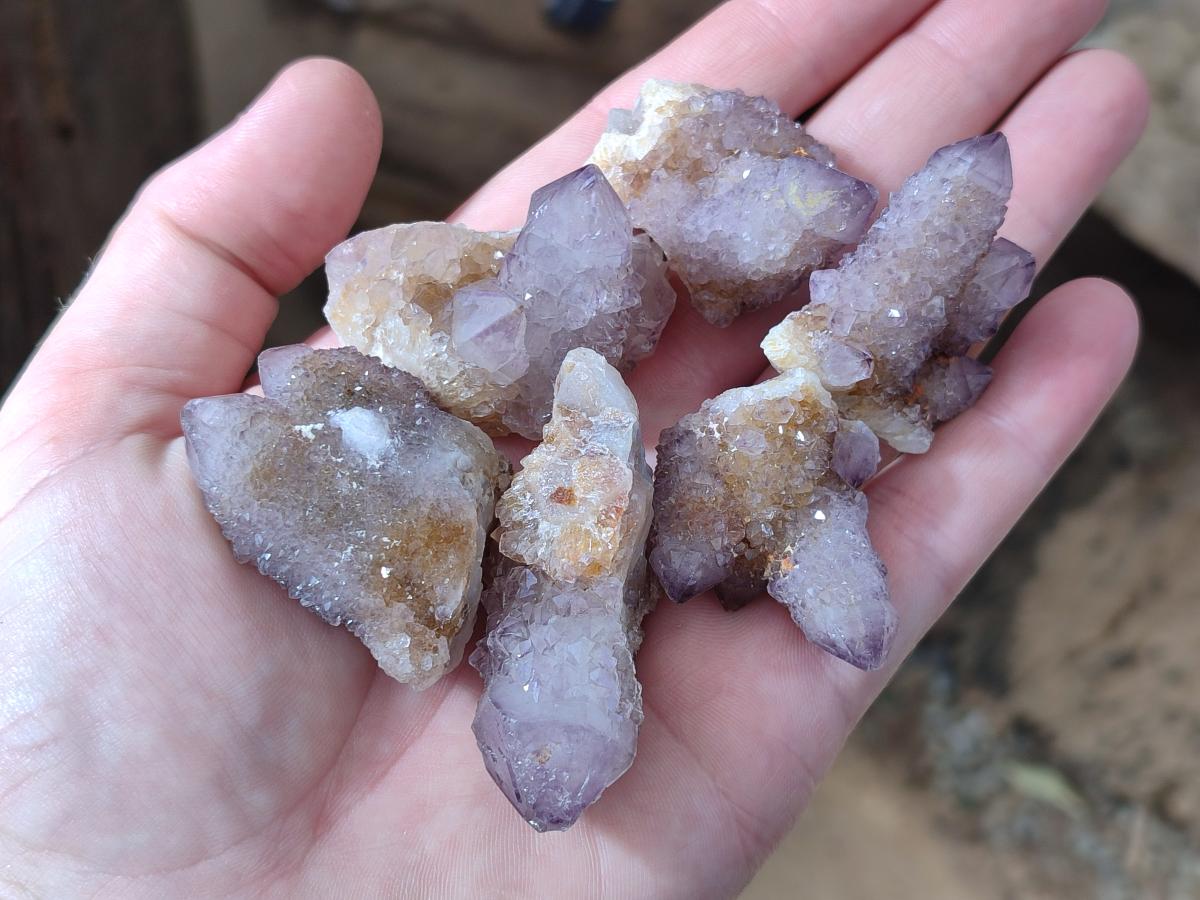 Natural Small Spirit Amethyst Clusters and Crystals x 33 From Boekenhouthoek, South Africa - Toprock Gemstones and Minerals 