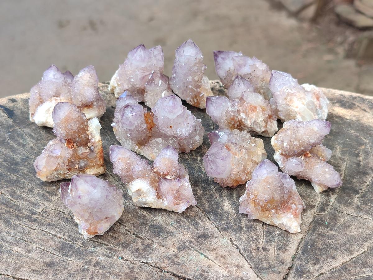 Natural Small Spirit Amethyst Clusters and Crystals x 33 From Boekenhouthoek, South Africa - Toprock Gemstones and Minerals 