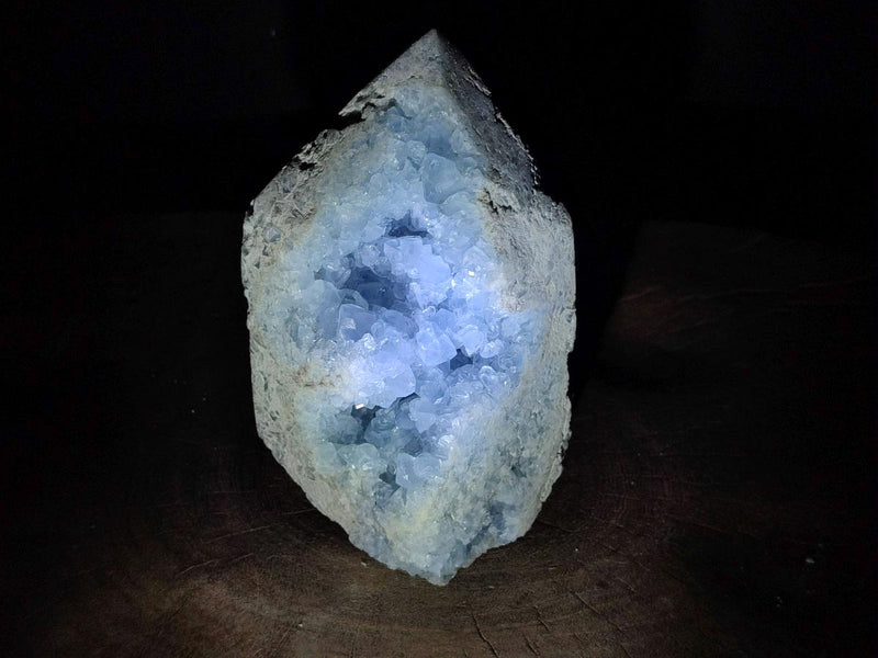 Polished Large Blue Celestite Display Crystals x 1 From Sakoany, Madagascar - Toprock Gemstones and Minerals 