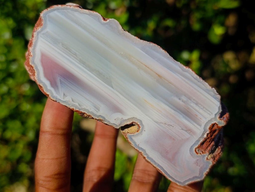 Polished Large One Side Red Shashe River Agate Nodules x 4 From Shashe River, Zimbabwe - Toprock Gemstones and Minerals 