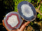 Polished Large One Side Red Shashe River Agate Nodules x 4 From Shashe River, Zimbabwe - Toprock Gemstones and Minerals 