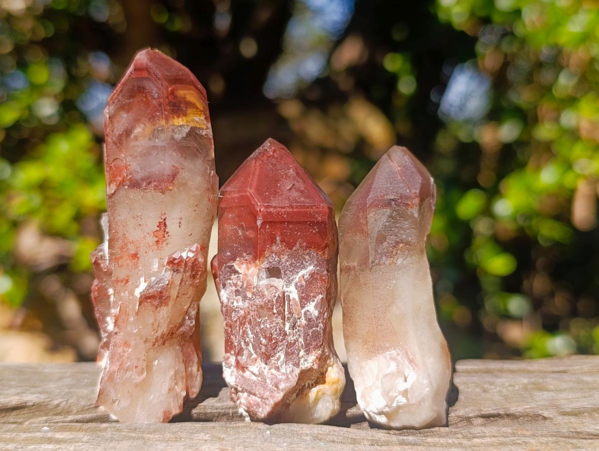 Natural Red Hematoid Quartz Crystals and Clusters x 24 From Karoi, Zimbabwe - Toprock Gemstones and Minerals 