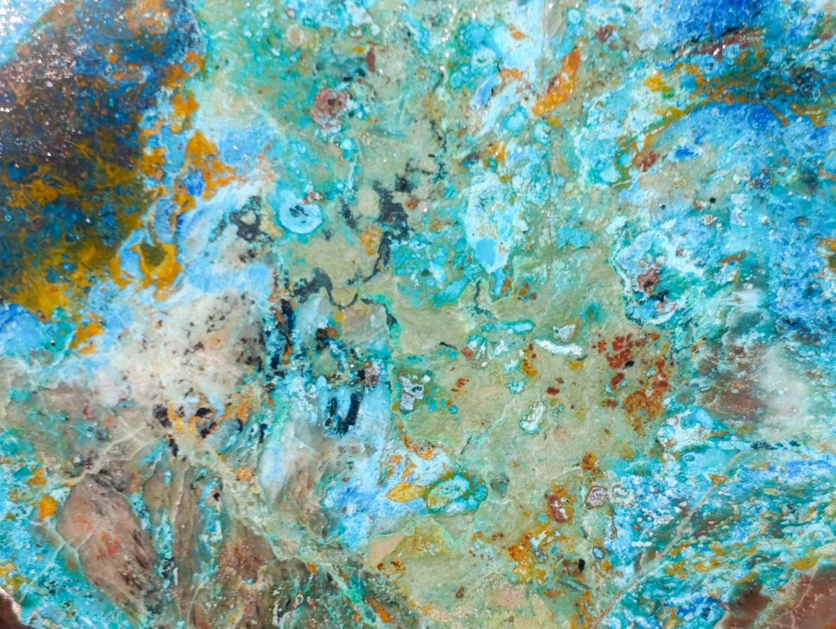 Polished Shattuckite Slices x 12 From Kaokoveld, Namibia - Toprock Gemstones and Minerals 