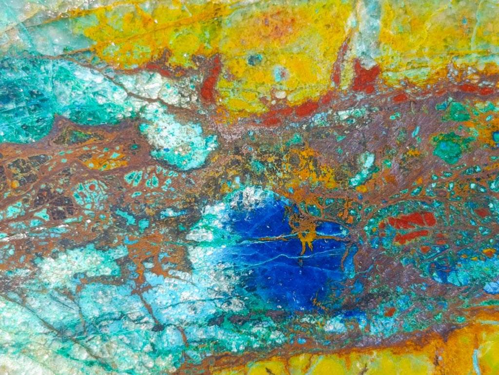 Polished Shattuckite Slices x 12 From Kaokoveld, Namibia - Toprock Gemstones and Minerals 
