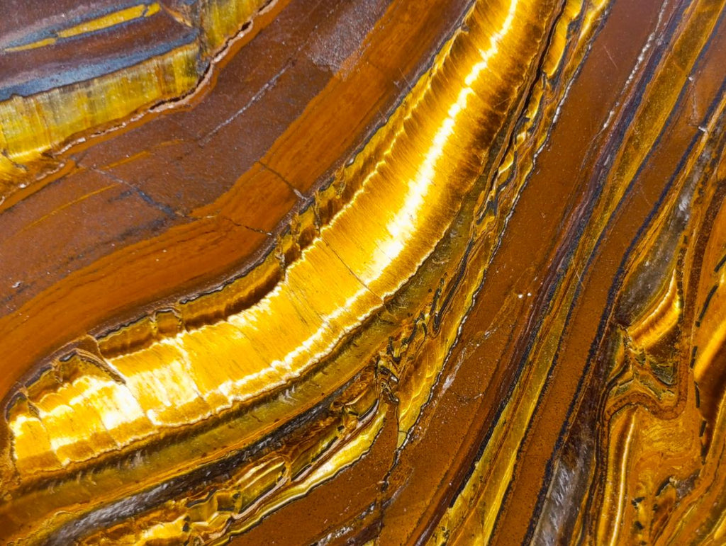 Polished Golden Tigers Eye Standing Display Pieces x 2 From Prieska, South Africa - Toprock Gemstones and Minerals 
