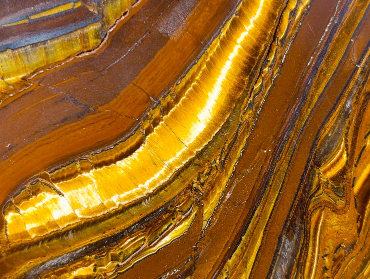 Polished Golden Tigers Eye Standing Display Pieces x 2 From Prieska, South Africa - Toprock Gemstones and Minerals 