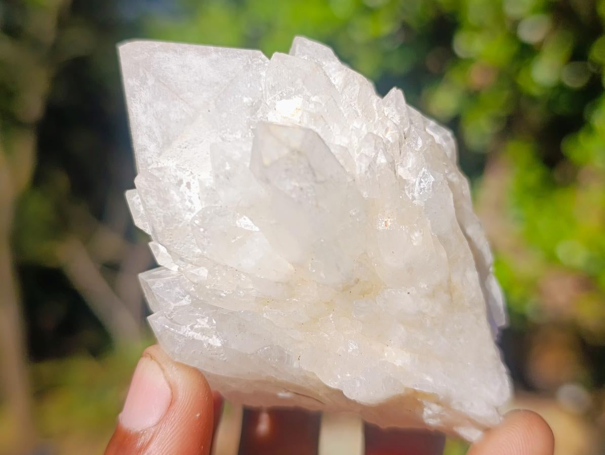 Natural Cascading Window Candle Quartz Clusters x 5 From Antsirabe, Madagascar - Toprock Gemstones and Minerals 