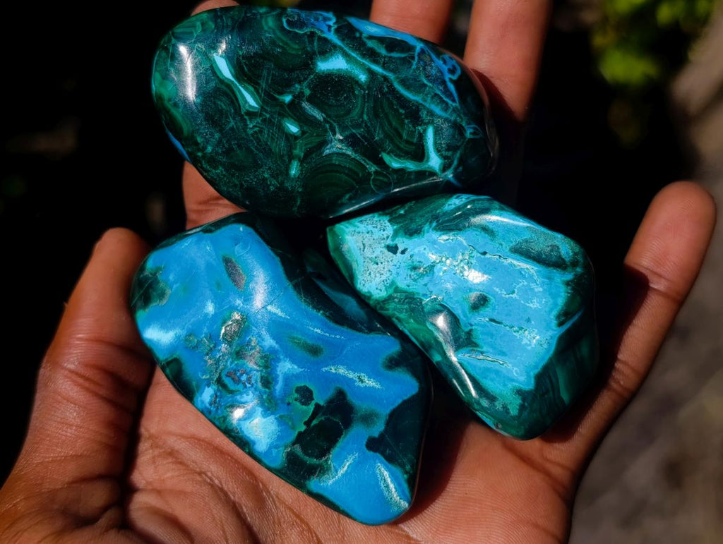 Polished Malacolla Free Forms x 12 From Kulukuluku, Congo - Toprock Gemstones and Minerals 